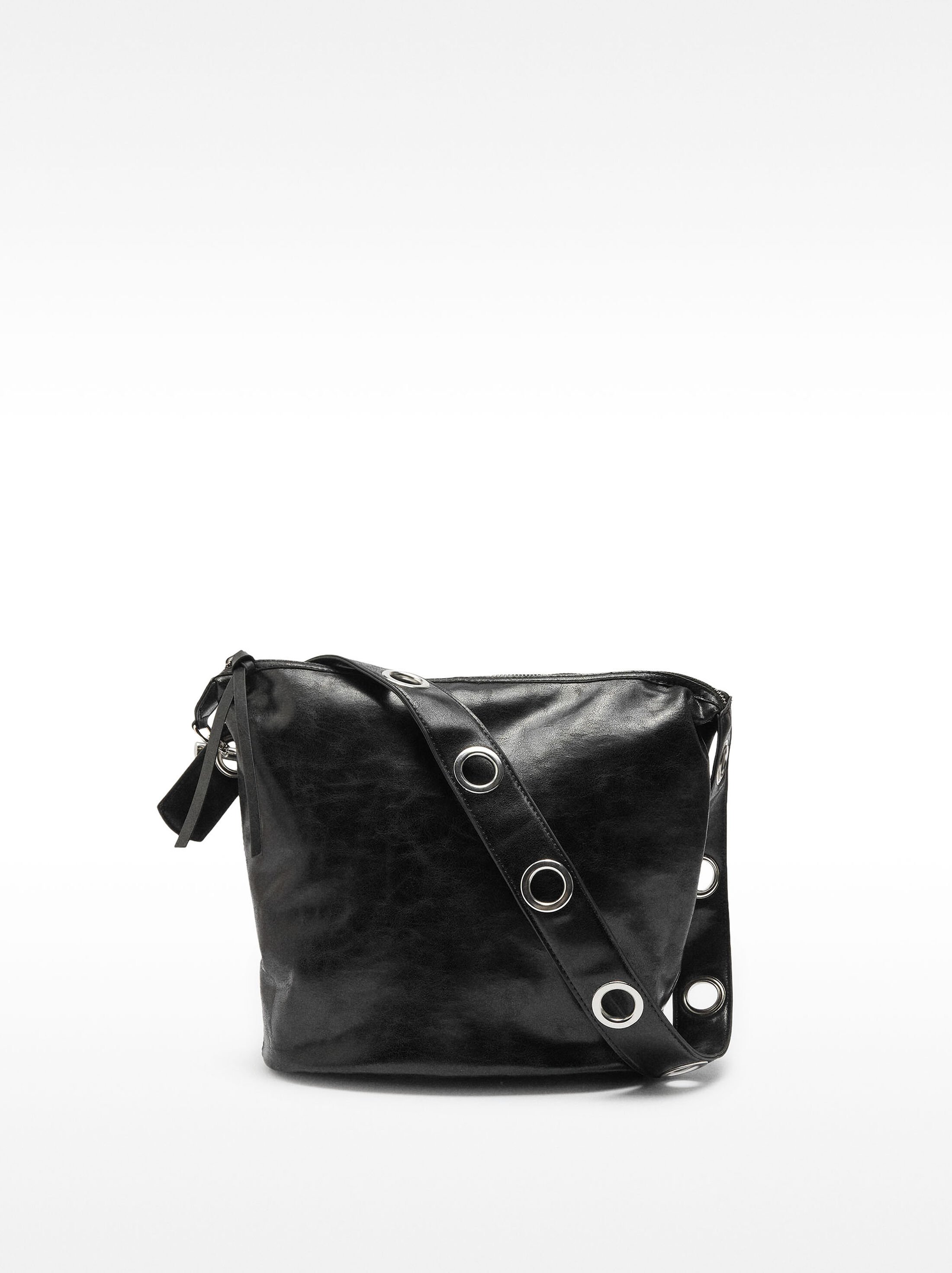Bolso de hombro efecto craquelado image number 1.0