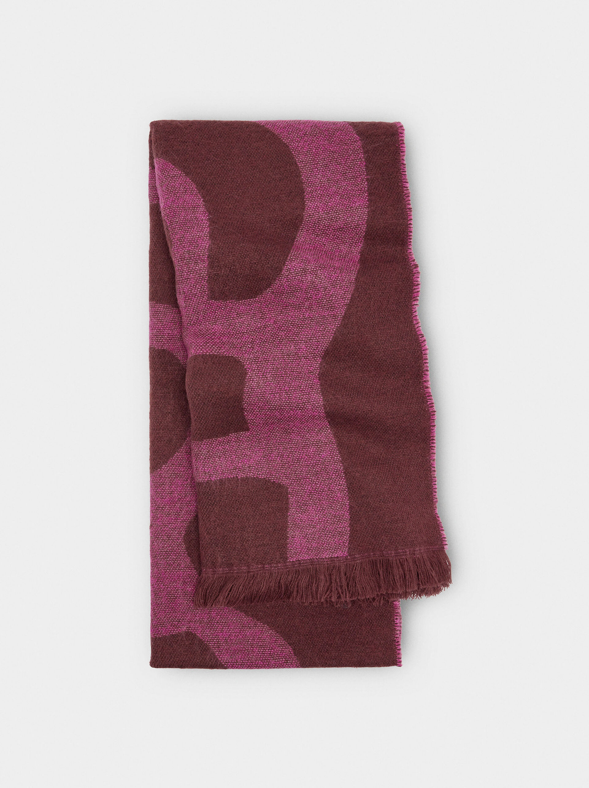 Écharpe en jacquard avec franges image number 0.0
