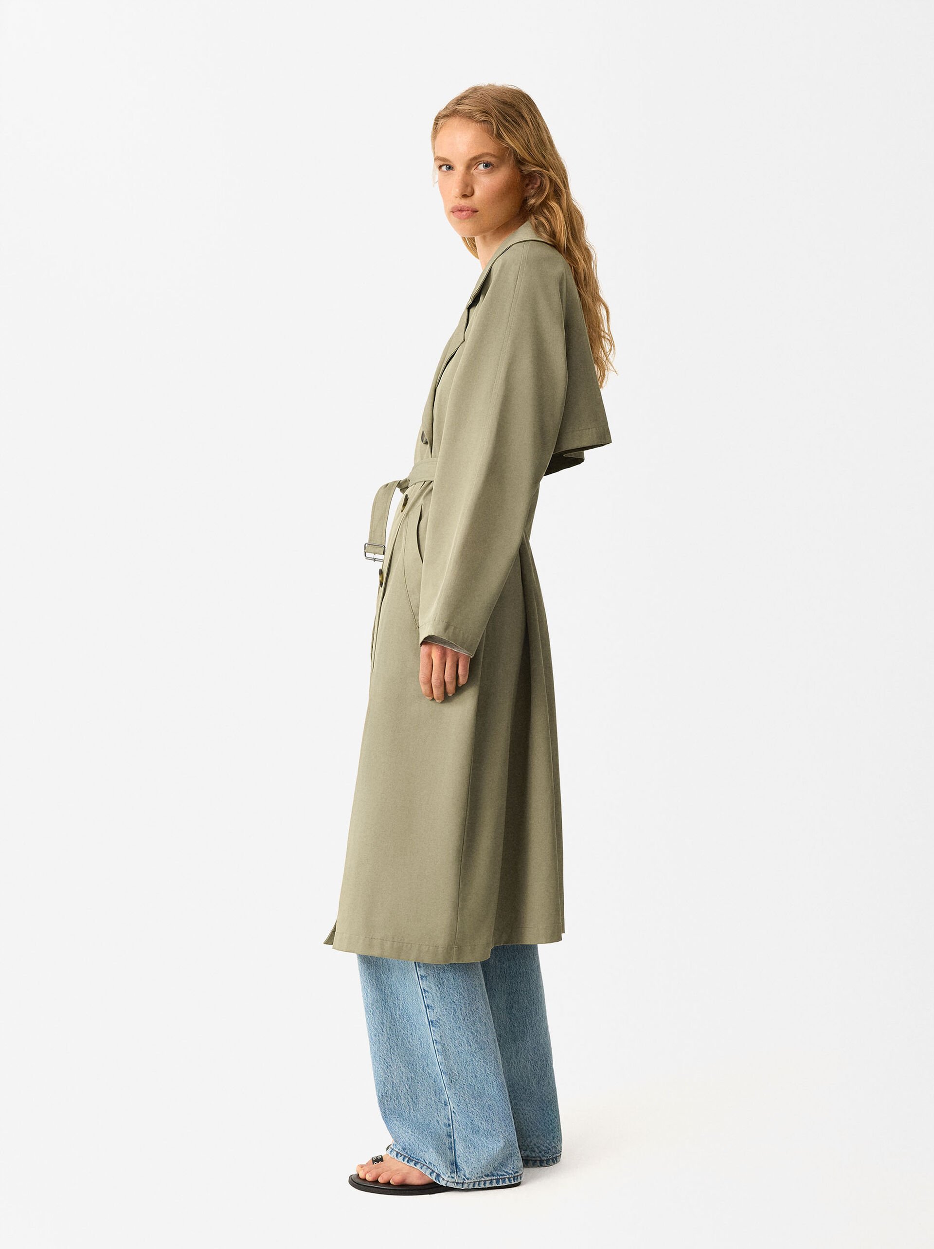 Classic Trench Coat With Belt image number 2.0