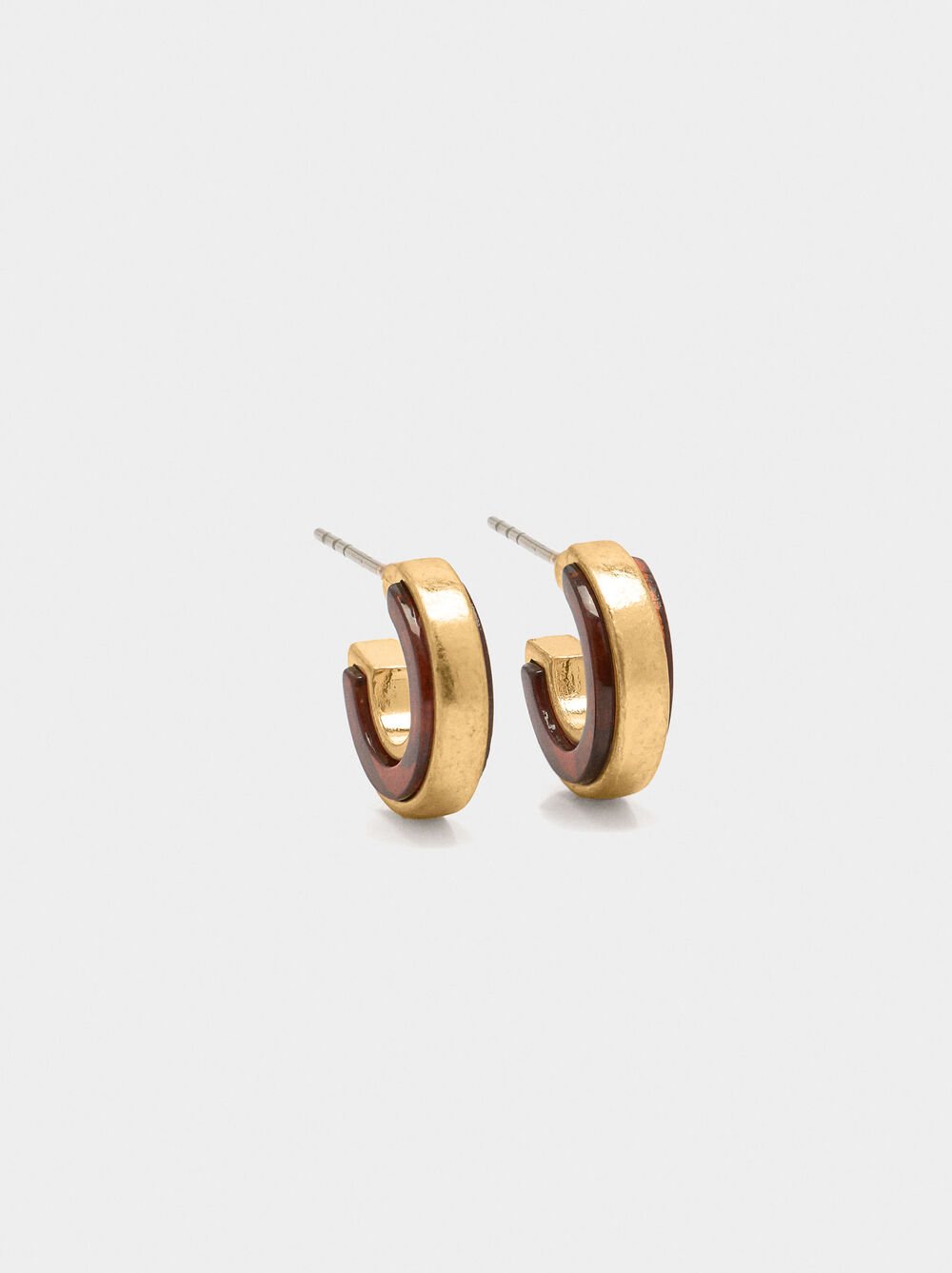 Hoop earrings with resin