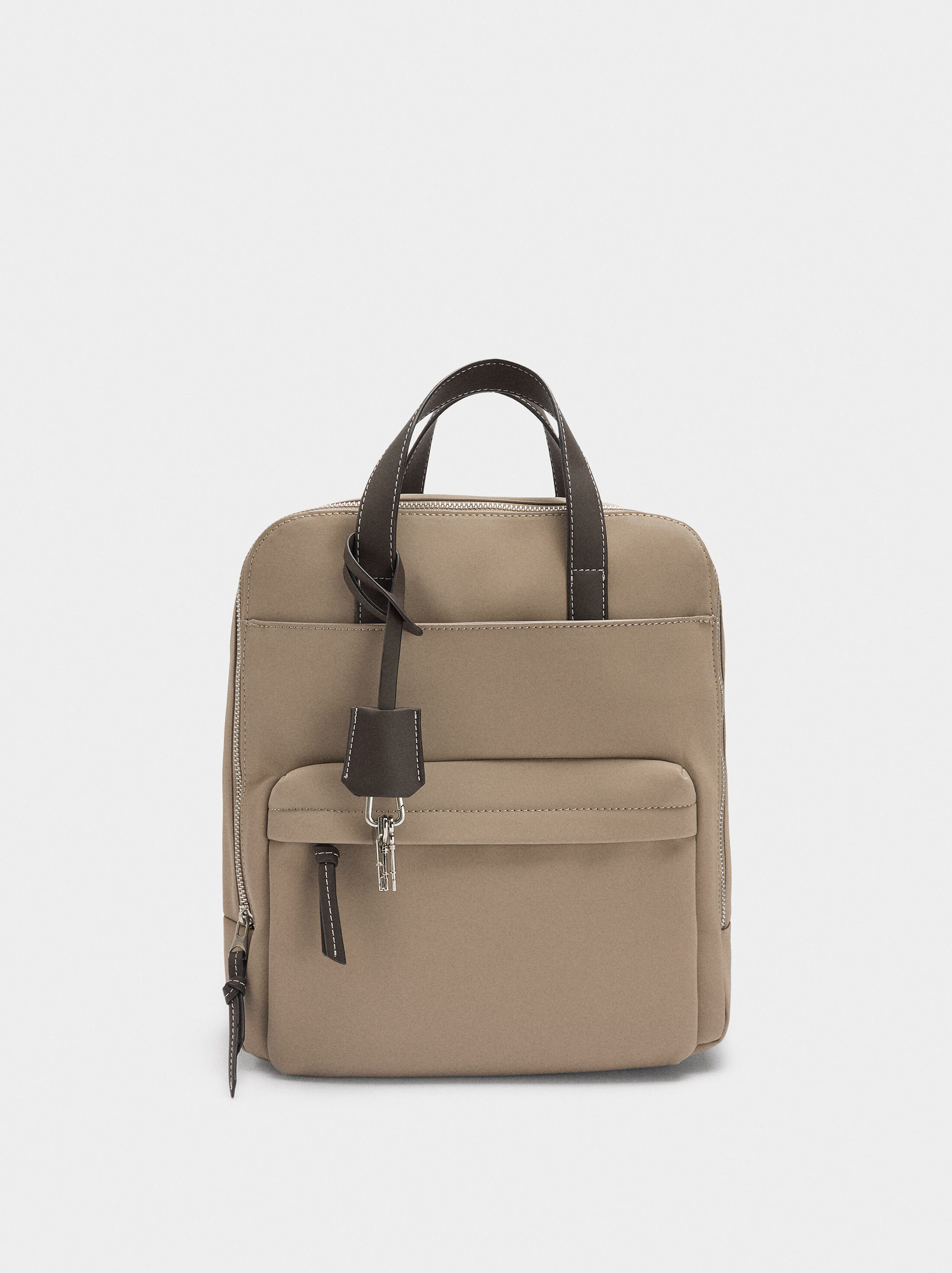 Nylon-effect backpack image number 0.0