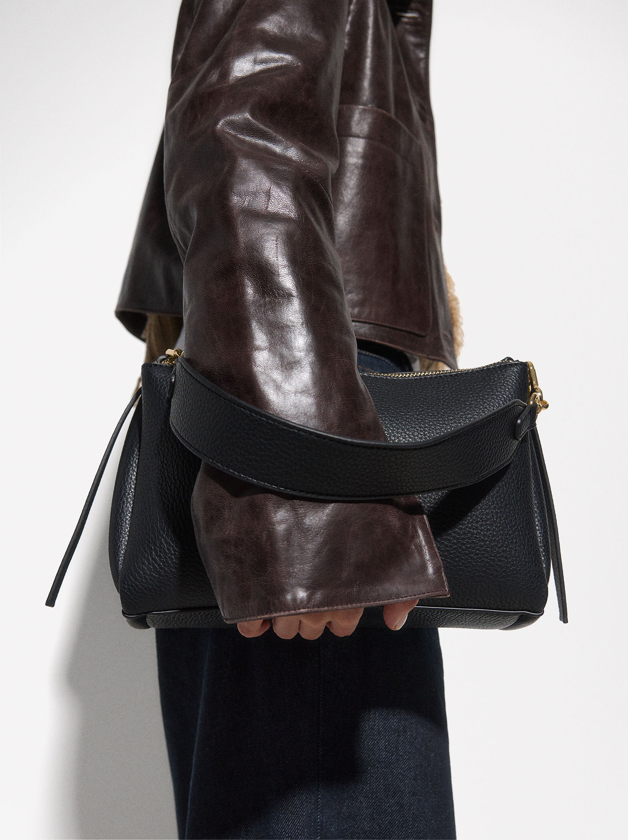 Shoulder bag with strap image number 1.0