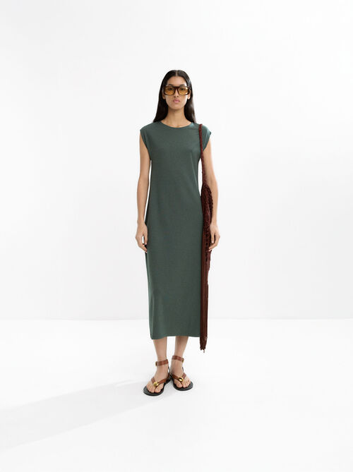 Plain midi dress