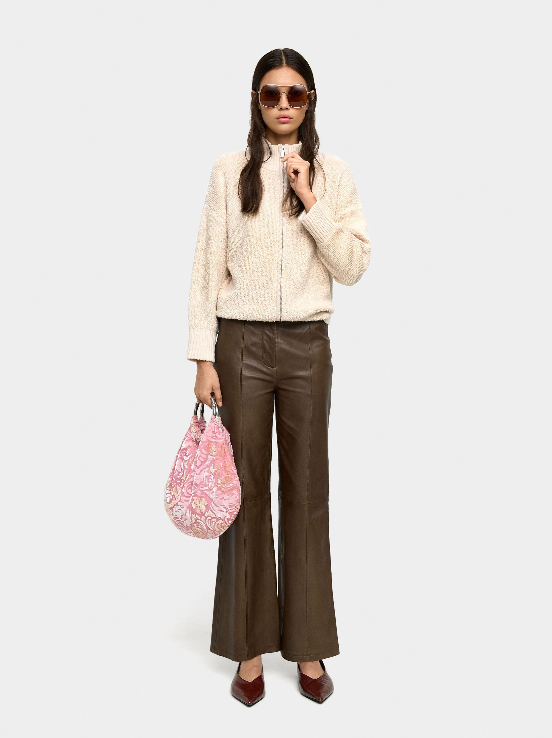 Textured knit cardigan image number 0.0