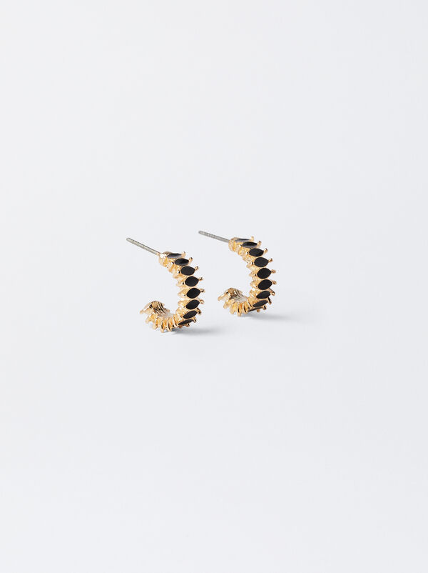 Small irregular hoop earrings