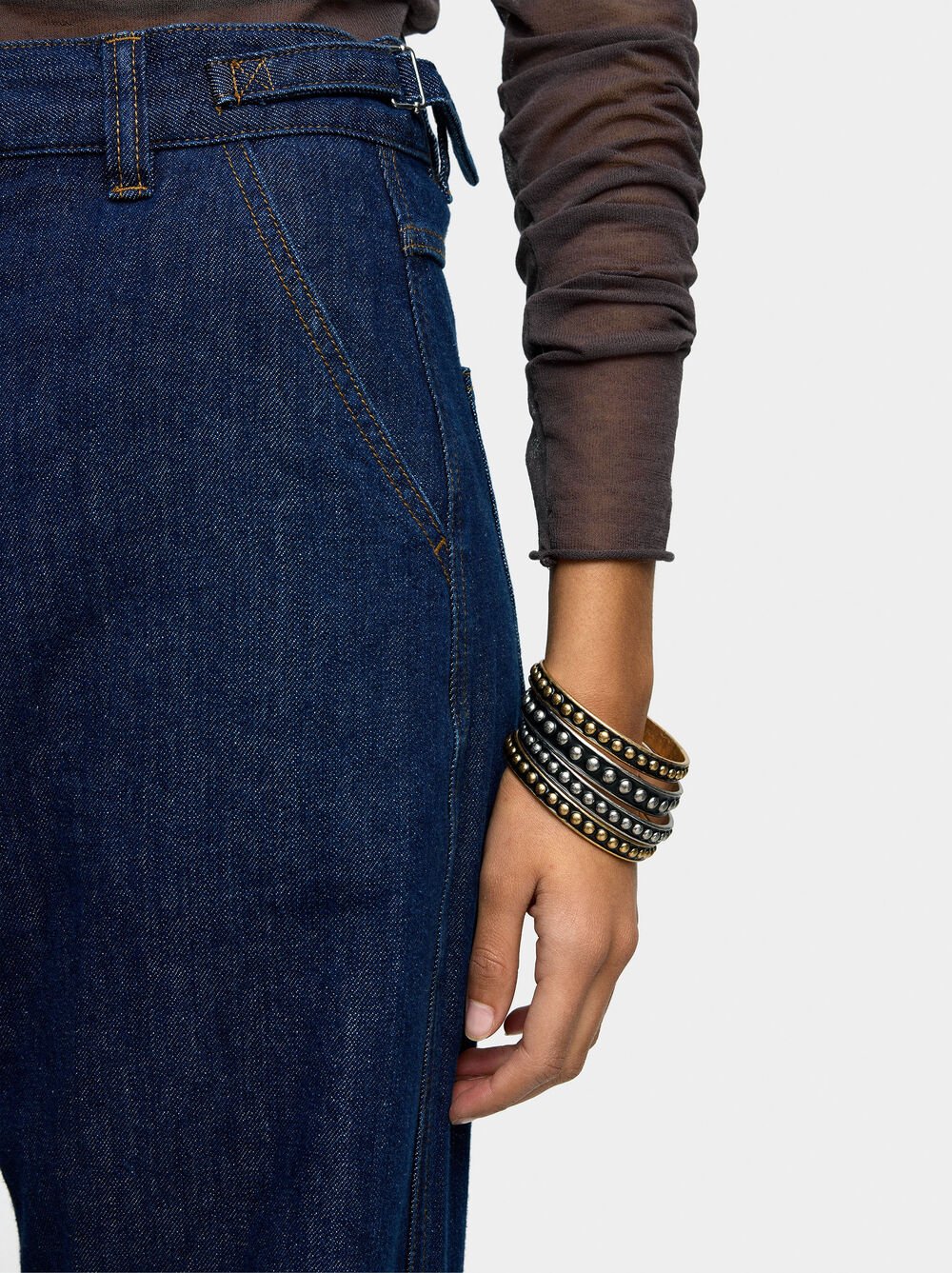 Bicolor set of bracelets with enamel