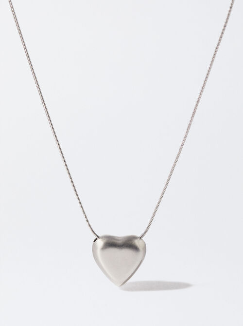 Stainless Steel Necklace With Heart