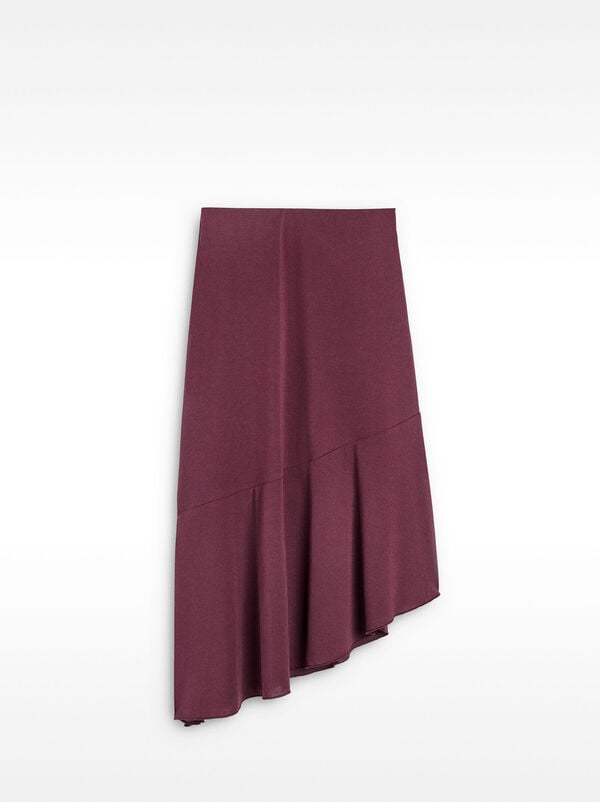 Asymmetric midi skirt