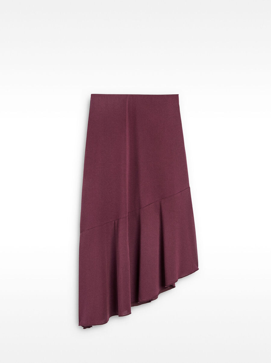 Asymmetric midi skirt