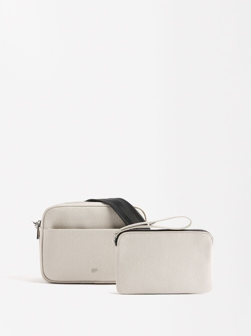 Borsa a tracolla con tasche esterne