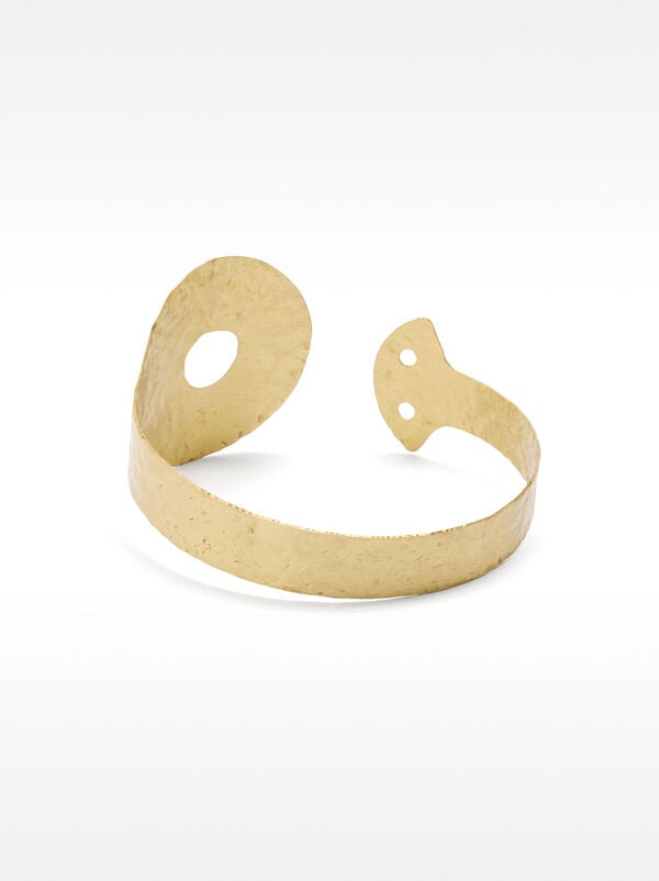 Open bracelet with brass
