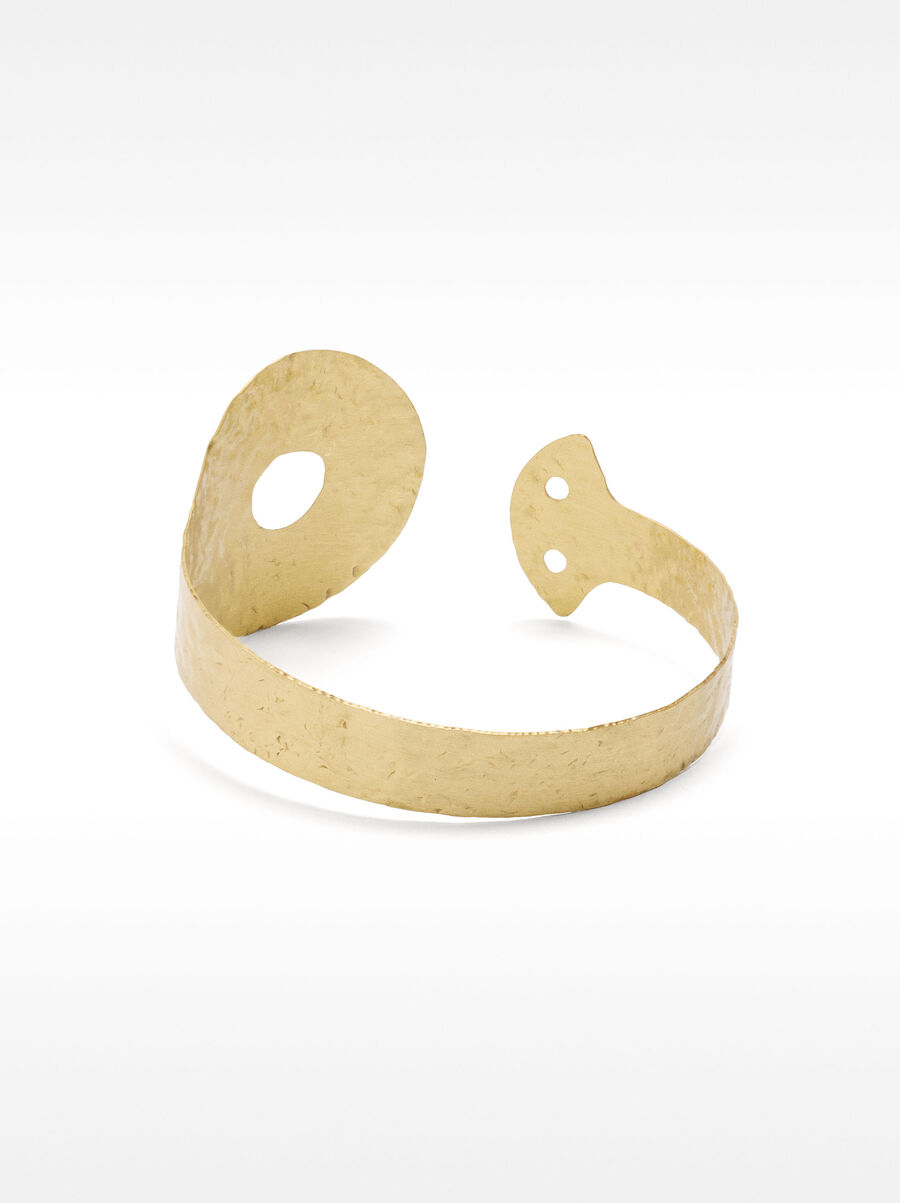 Open bracelet with brass