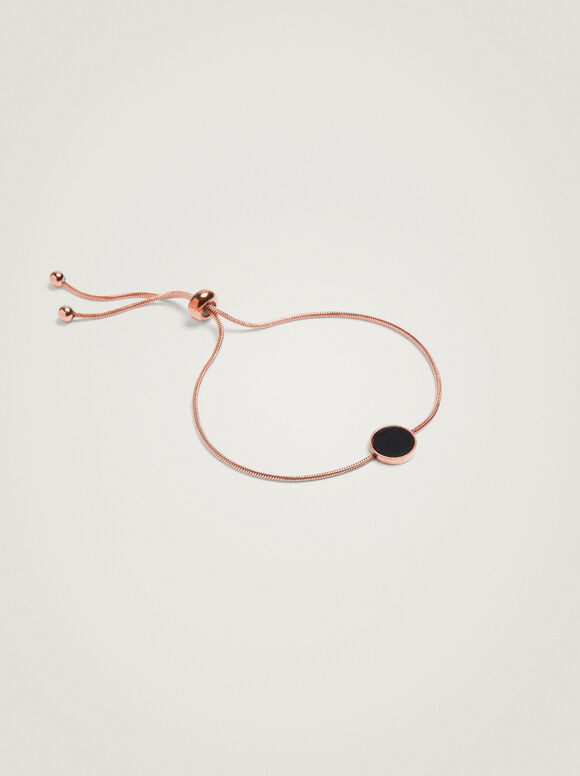 Adjustable Steel Bracelet, Rose Gold, hi-res