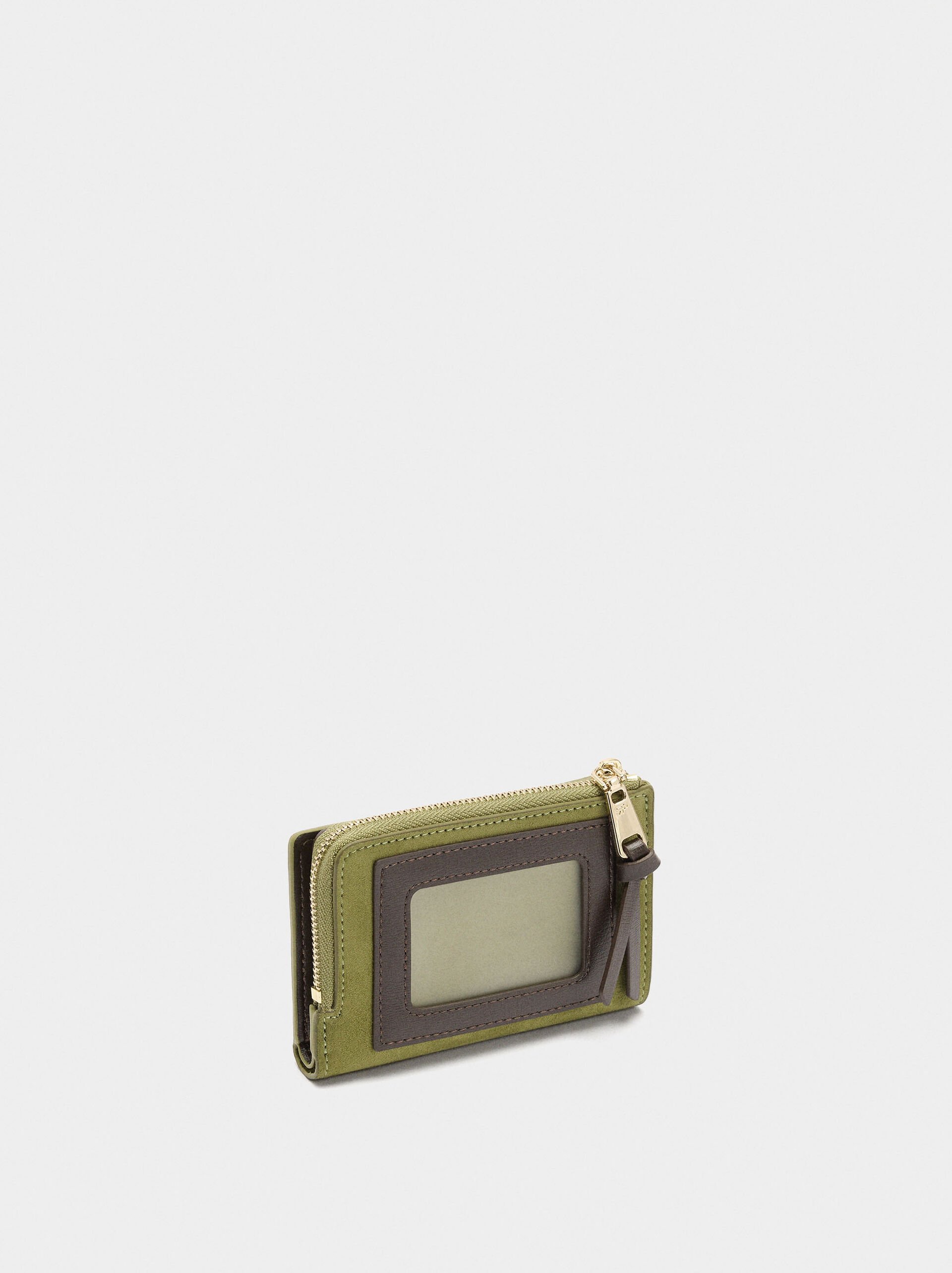 Wallet with suede effect image number 2.0