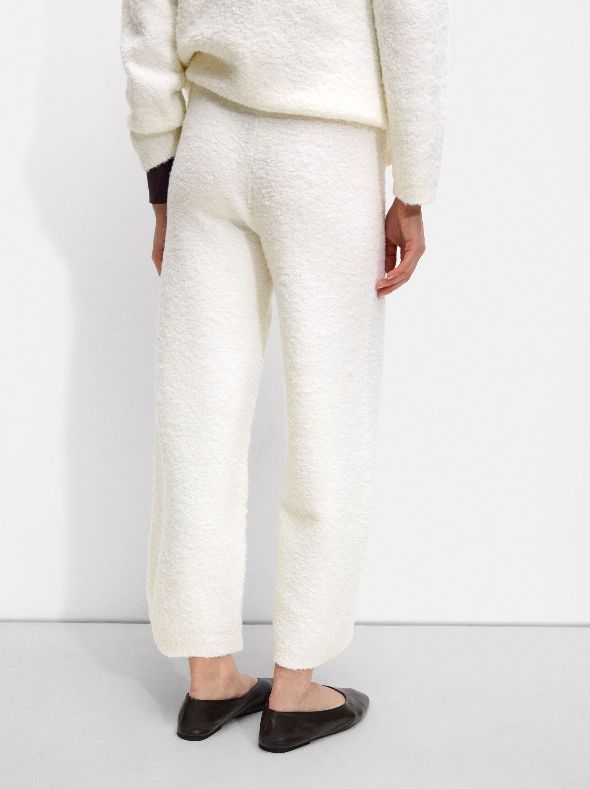 Knit pants with wool blend image number 3.0