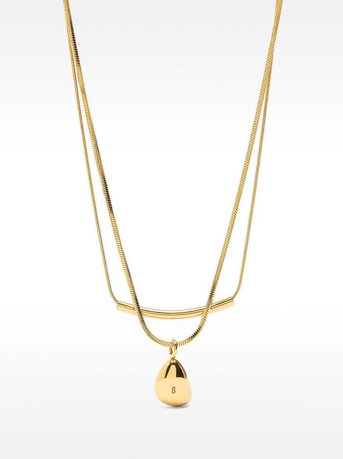 Set de collares con colgante - acero inoxidable