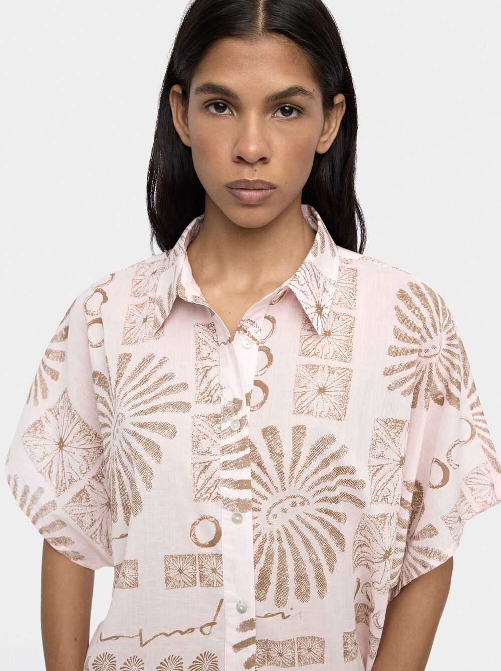 Printed shirt with 100% cotton