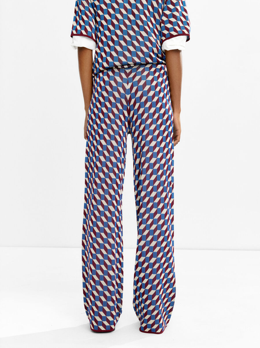 Patterned knit pants