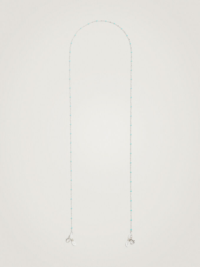 Chain For Face Masks Or Glasses With Enamel, Blue, hi-res