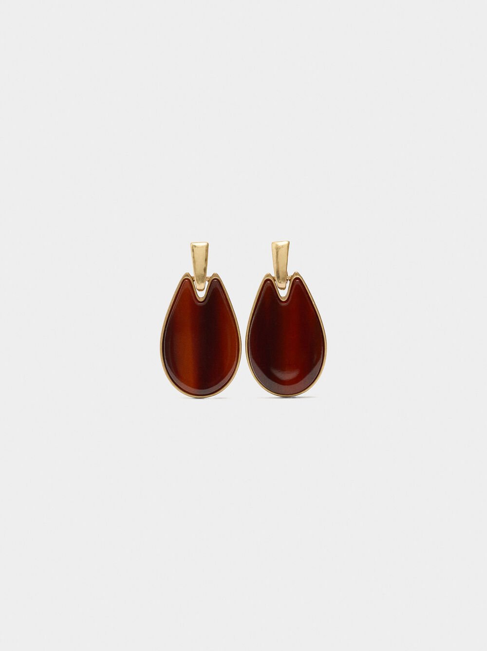 Elongated resin earrings