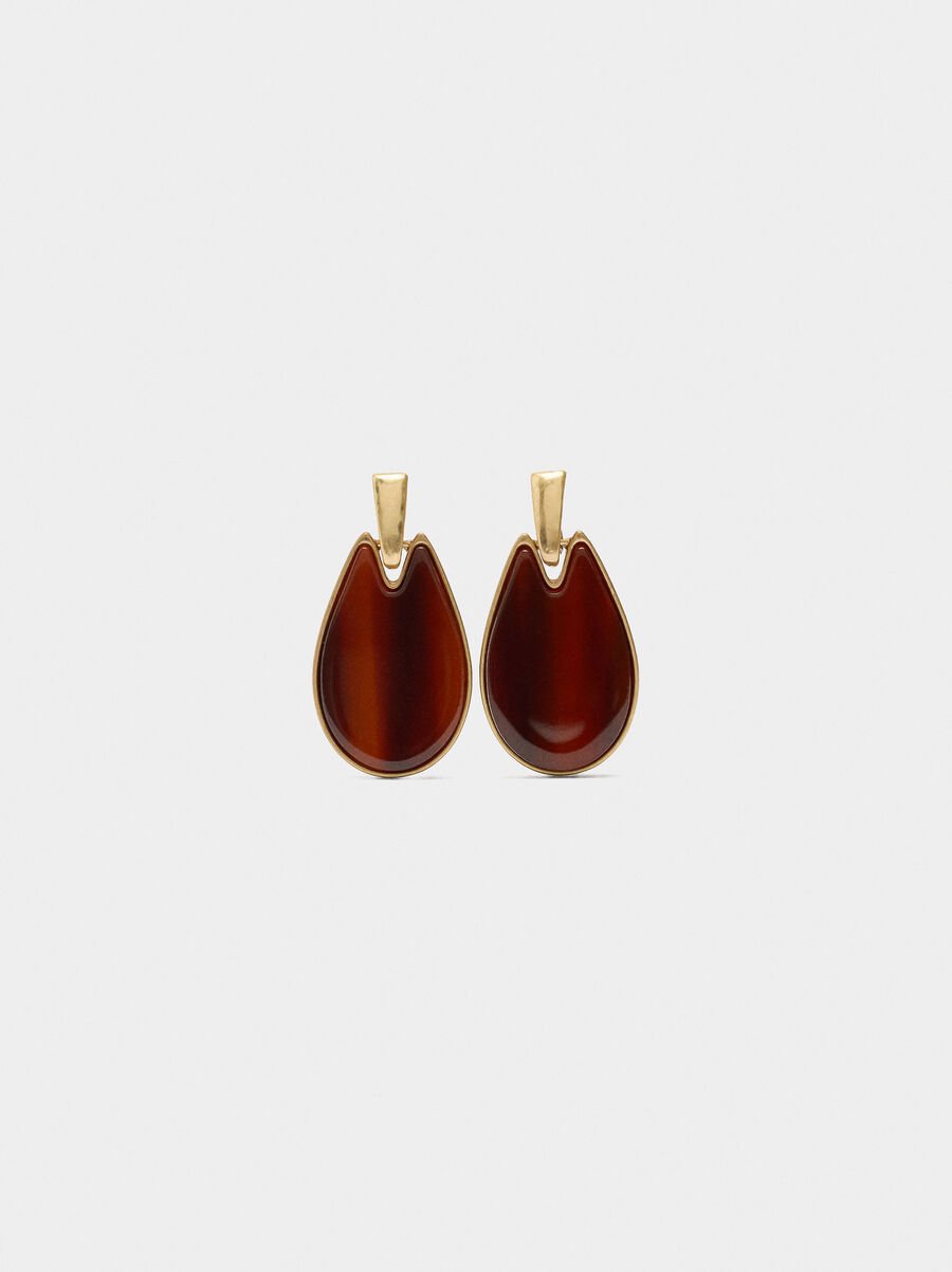 Elongated resin earrings