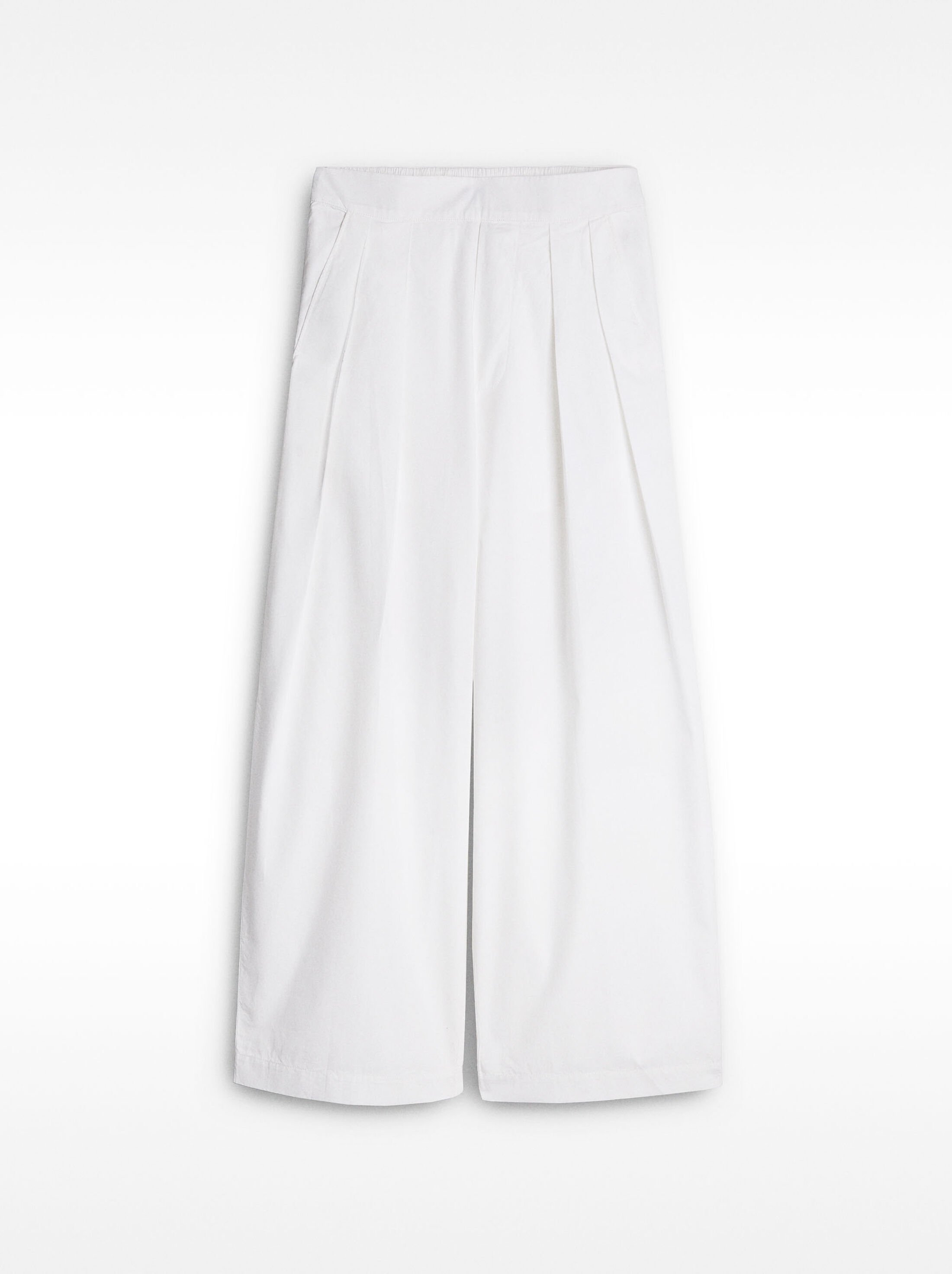 100% cotton pleated trousers image number 5.0