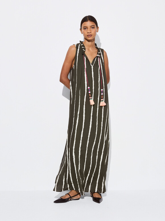  Modal Dress With Stripes, Multicolor, hi-res