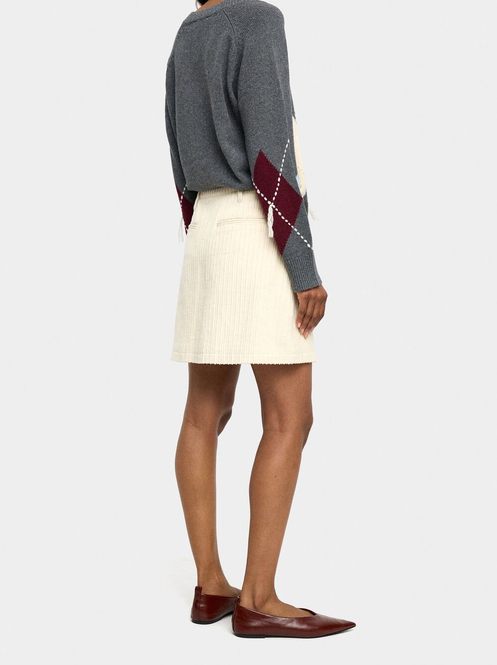 Skirt with 100% cotton corduroy