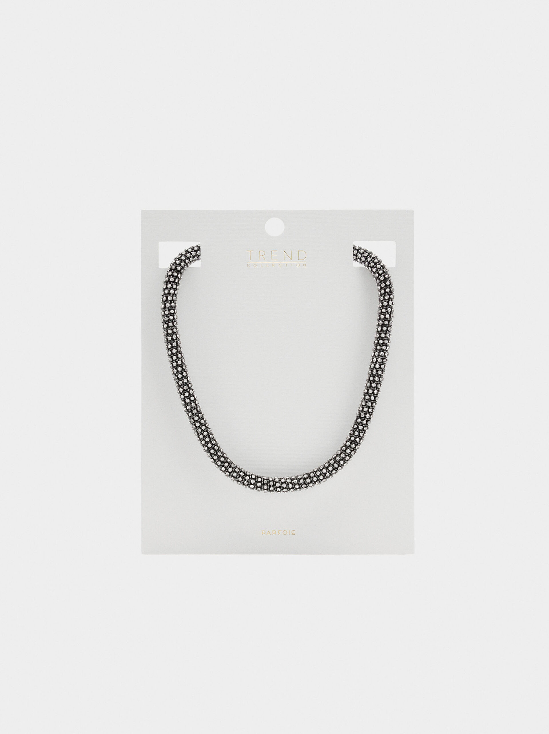 Tubular necklace with crystals image number 3.0