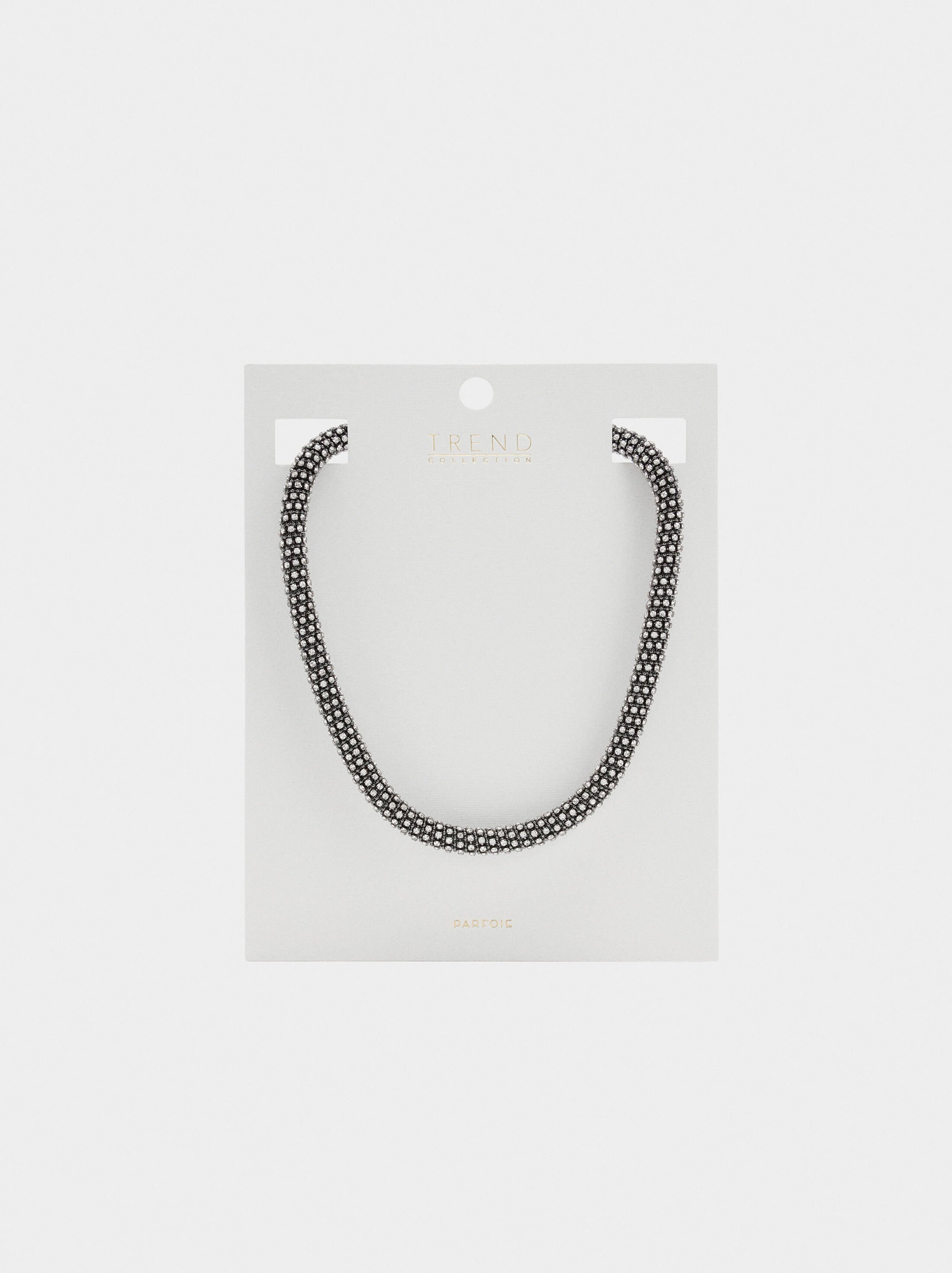 Collaret tubular amb cristalls image number 3.0