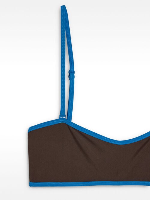 Haut de bikini contrasté