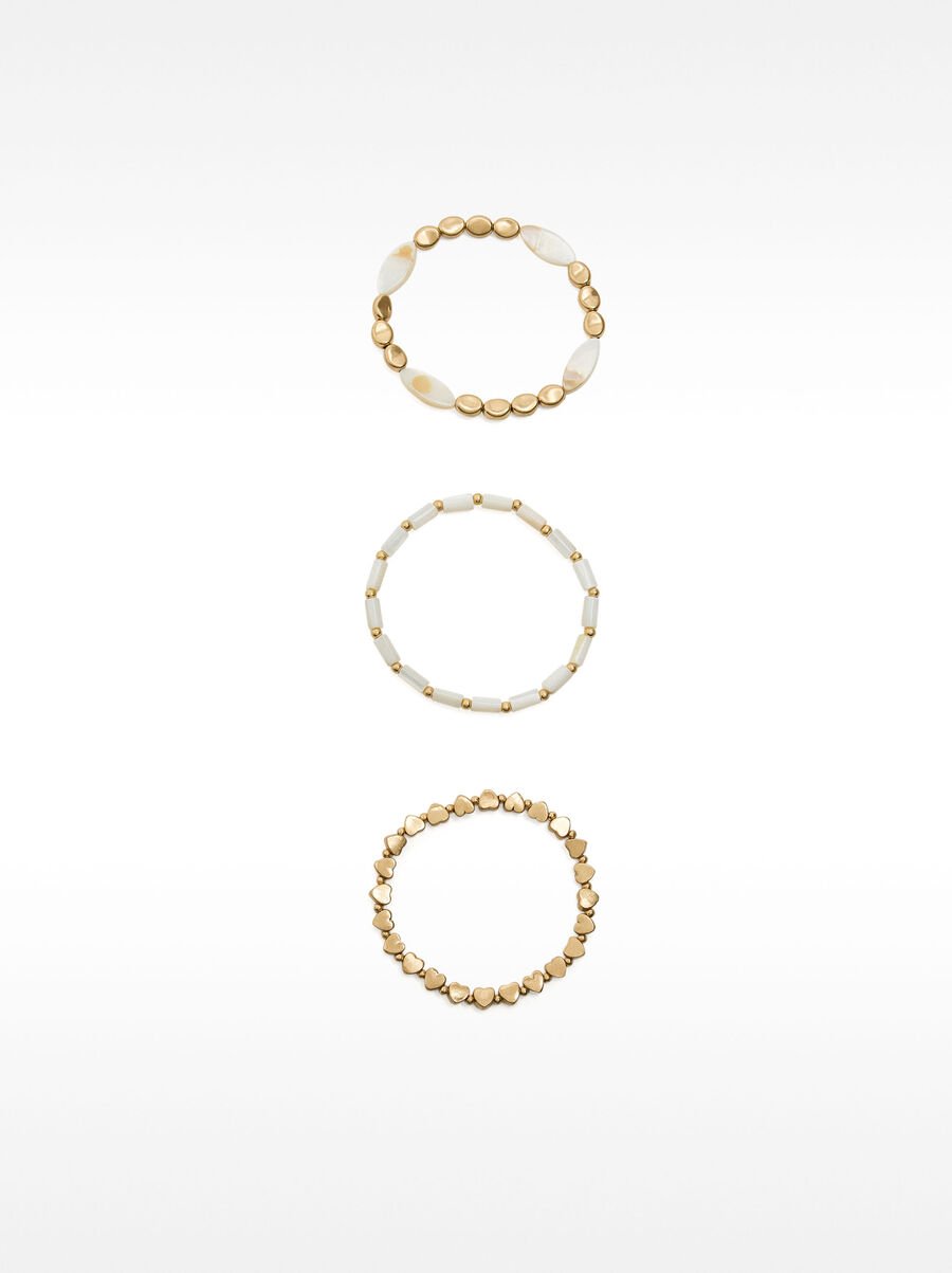 Elastic bracelet set with shells
