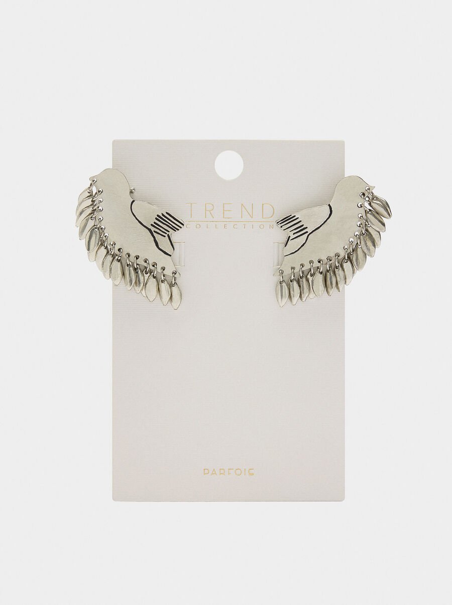 Pendientes ear jacket de pájaro