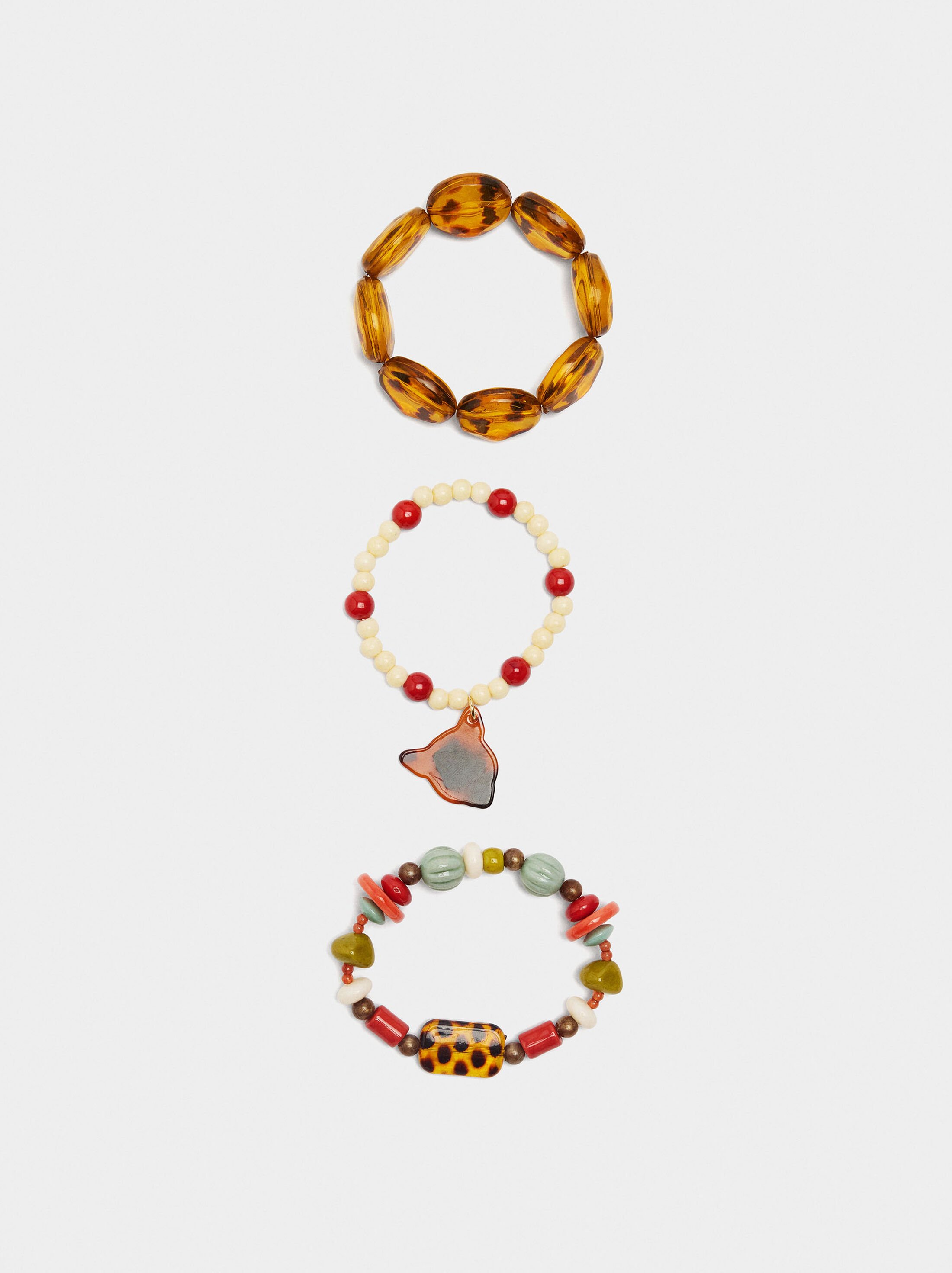 Set of bracelets with tortoise effect image number 2.0