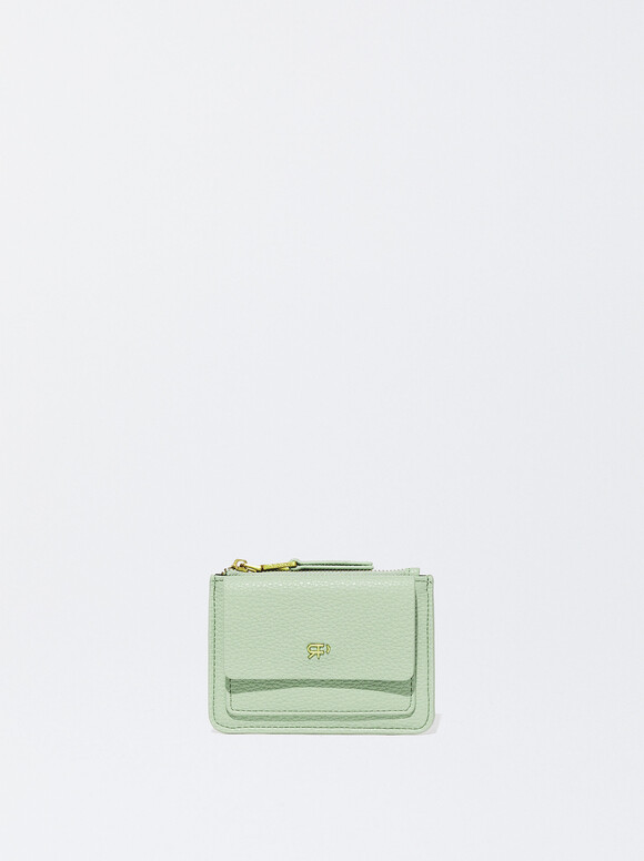Card Holder With Coin Purse, Green, hi-res