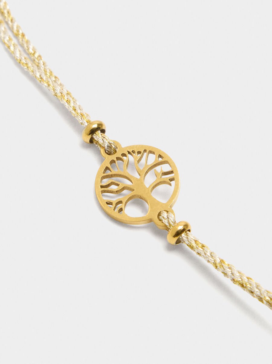 Adjustable bracelet with tree of life