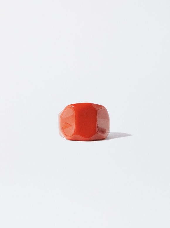 Resin Ring, Orange, hi-res