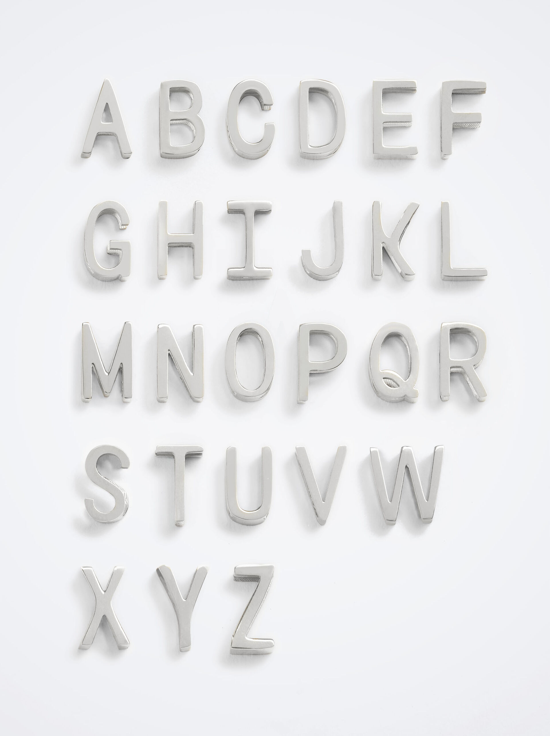 Letter A stainless steel charm image number 0.0