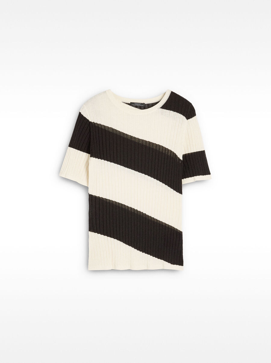 Striped knit sweater