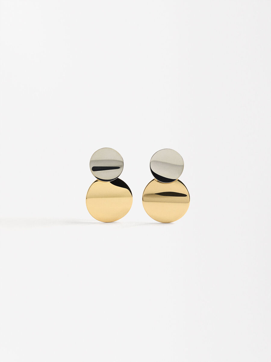 Round bicolor earrings