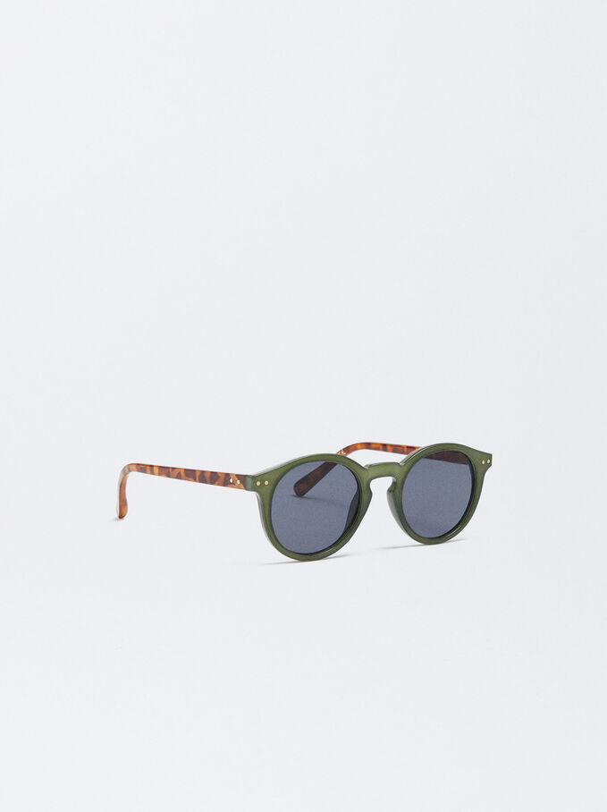 Gafas De Sol Redondas , Caqui, hi-res