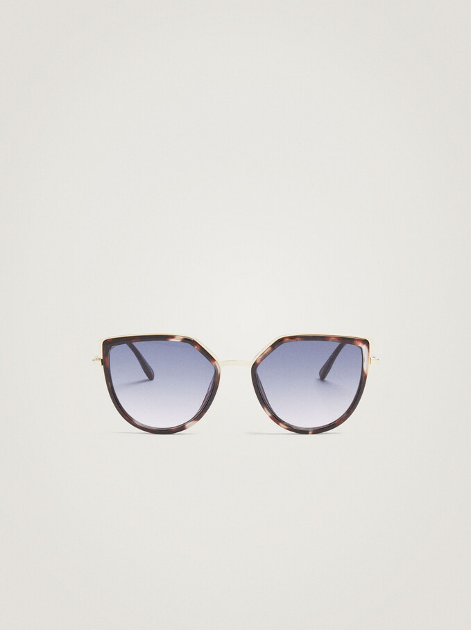 Cat-Eye Sonnenbrille, Braun, hi-res