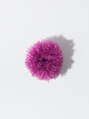 Online Exclusive - Scrunchie With Fur, Violet, hi-res