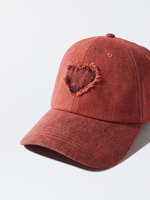 Online Exclusive - Heart Cap, Red, hi-res