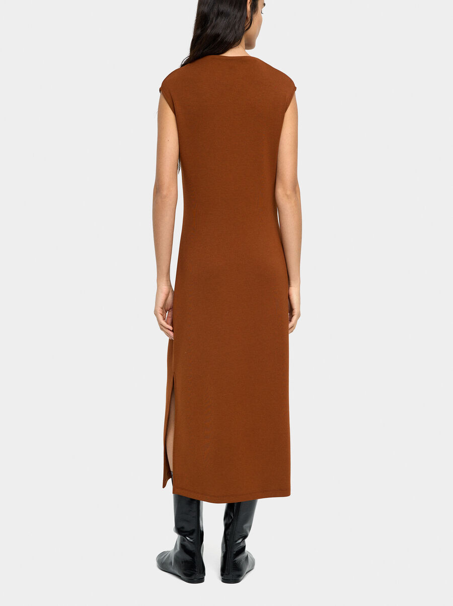 Midi dress with draped