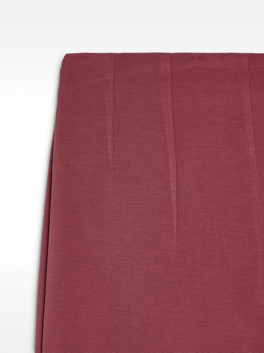 Pleated trousers with elastic waist