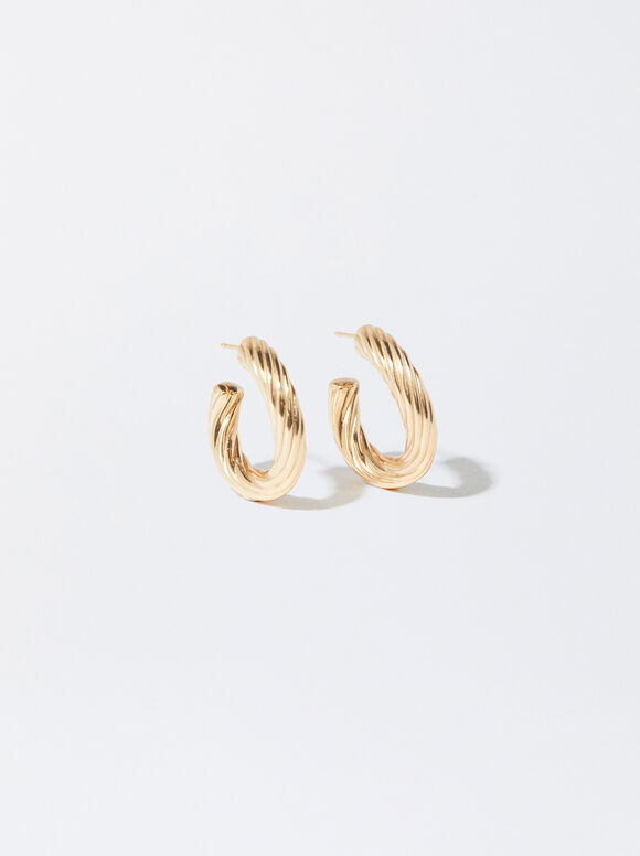 925 Silver Studs, Golden, hi-res