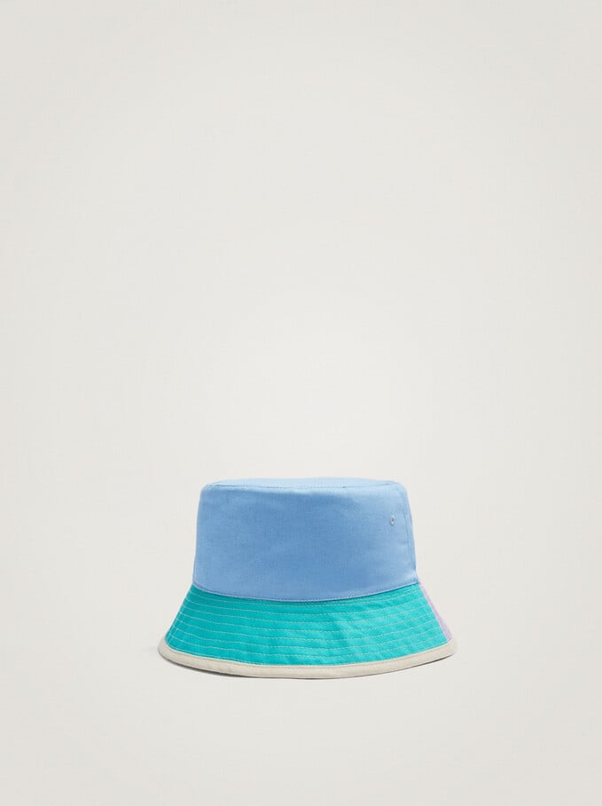 Gorro Bucket Reversible, Azul, hi-res
