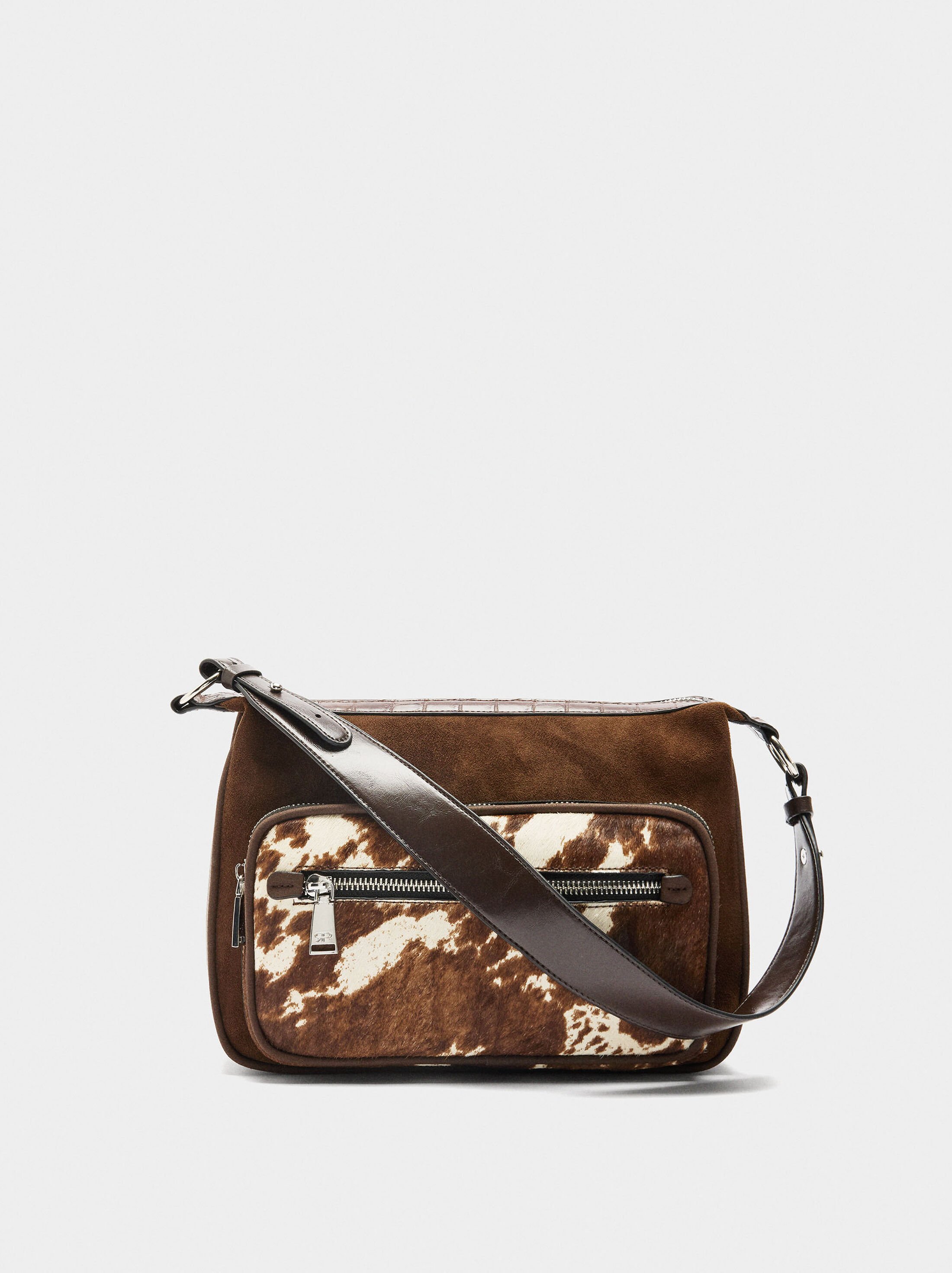 Crossbody bag with leather image number 0.0