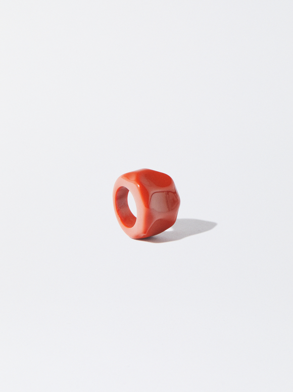 Resin Ring, Orange, hi-res